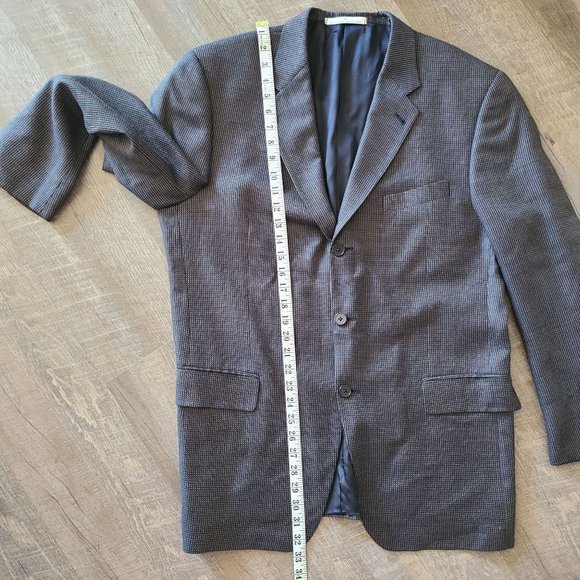 Joseph Abboud Nordstrom US Men's Size 42R Silk Wool Navy Sport Coat - Picture 11 of 14